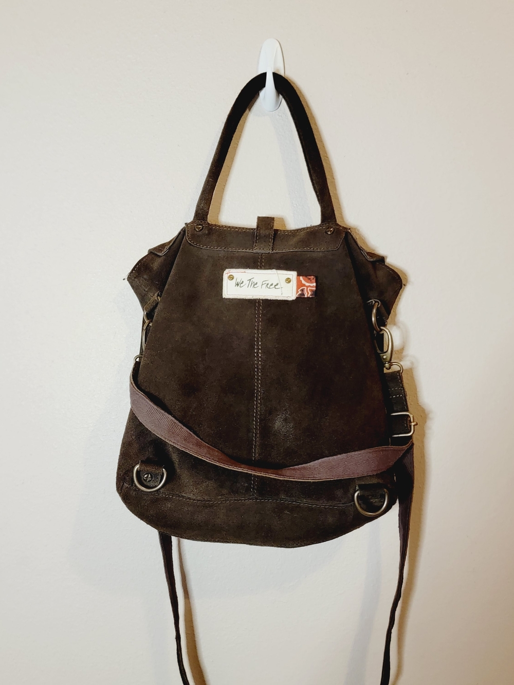 Vintage We The Free Pairs Suede Convertible Backpack Bag - Picture 6 of 13